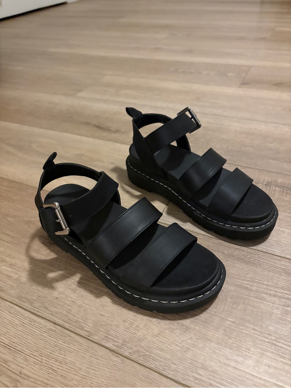 Wild Fable Black Strappy Platform Sandals